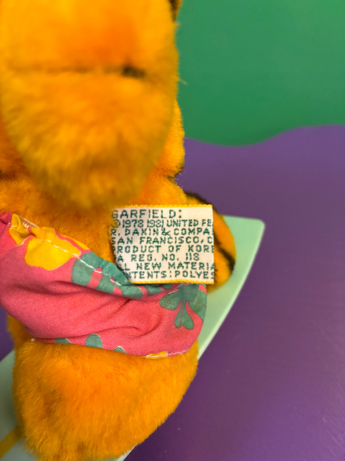 1980's・Dakin・Garfield・Surfing・Plush /ビンテージ・ガーフィールド・サーフィン・ぬいぐるみ