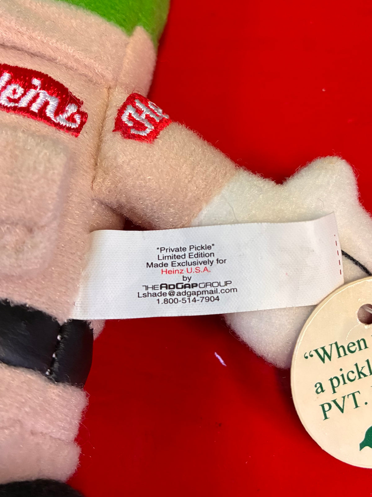 Heinz・Private Pickle・Plush / ハインツ・プライベート ピクルス・ぬいぐるみ