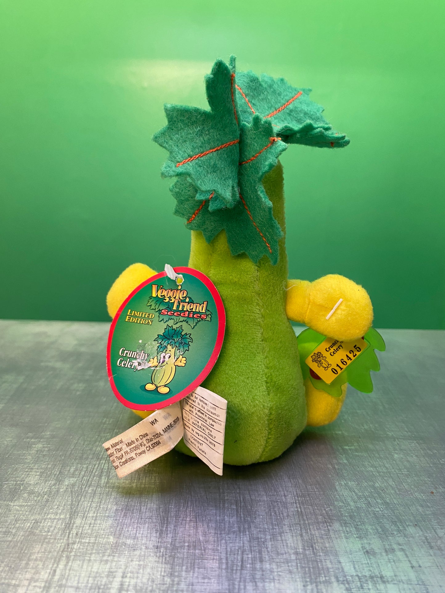 1990's・Veggie Friend Seedies・Crunchy Celery・Beanbag Plush / ベジフレンズ・セロリ・ぬいぐるみ