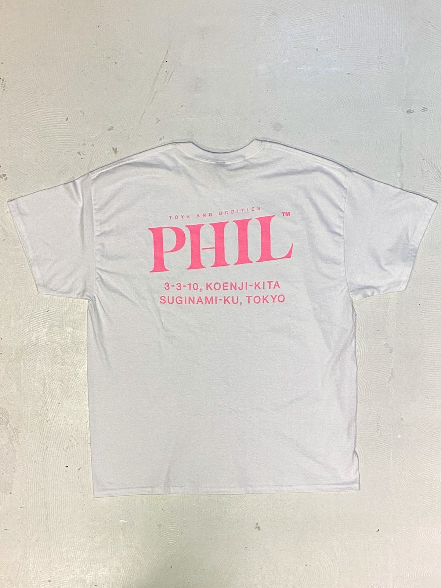 PHIL STORE S/S TEE (PINK LOGO)