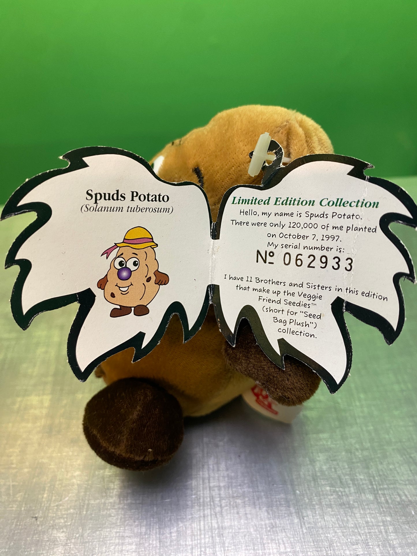 1990's・Veggie Friend Seedies・Spuds Potato・Beanbag Plush / ベジフレンズ・スパッズ ポテト・ぬいぐるみ