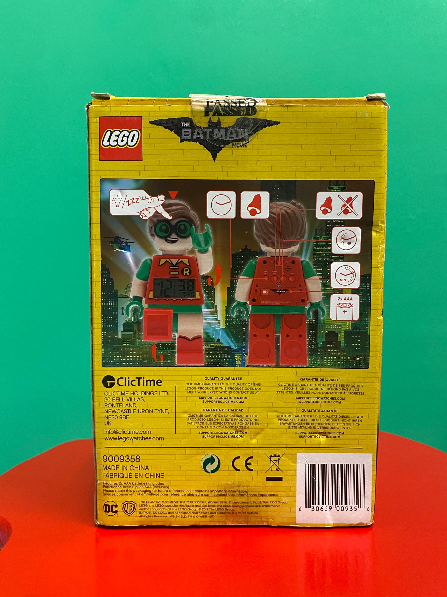 【箱付き】LEGO・Batman Movie・Robin・Minifigure Clock / レゴ・バットマン・ロビン・目覚まし時計