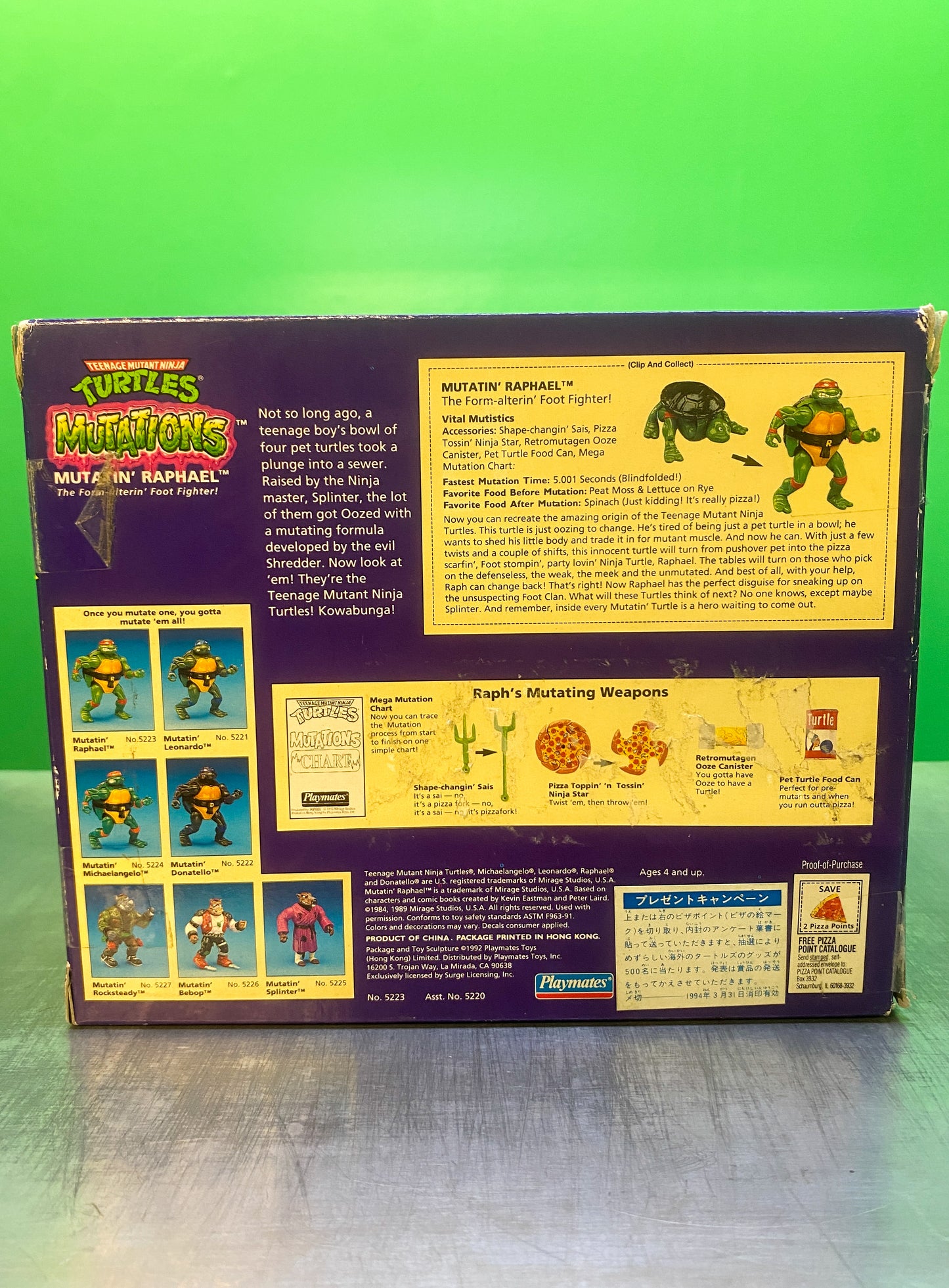 1992・TMNT・Mutations・Mutatin’ Raphael・Action Figure / ミュータントタートルズ・ミュータンテイン ラファエロ・アクションフィギュア