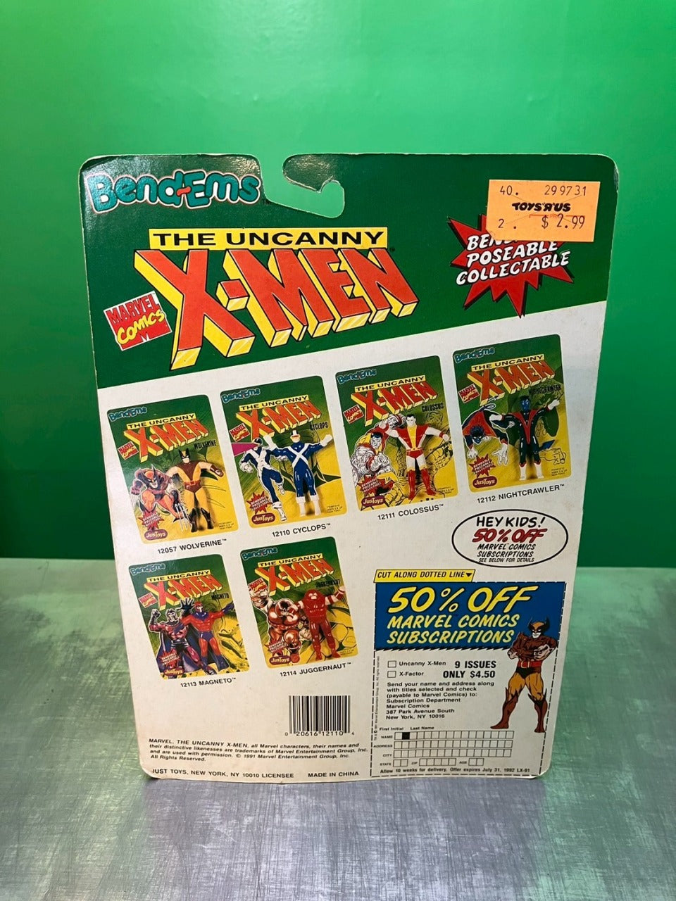 1991・Just Toys・Bend-Ems・The Uncanny X-Men / エックスメン・フィギュア 6体セット