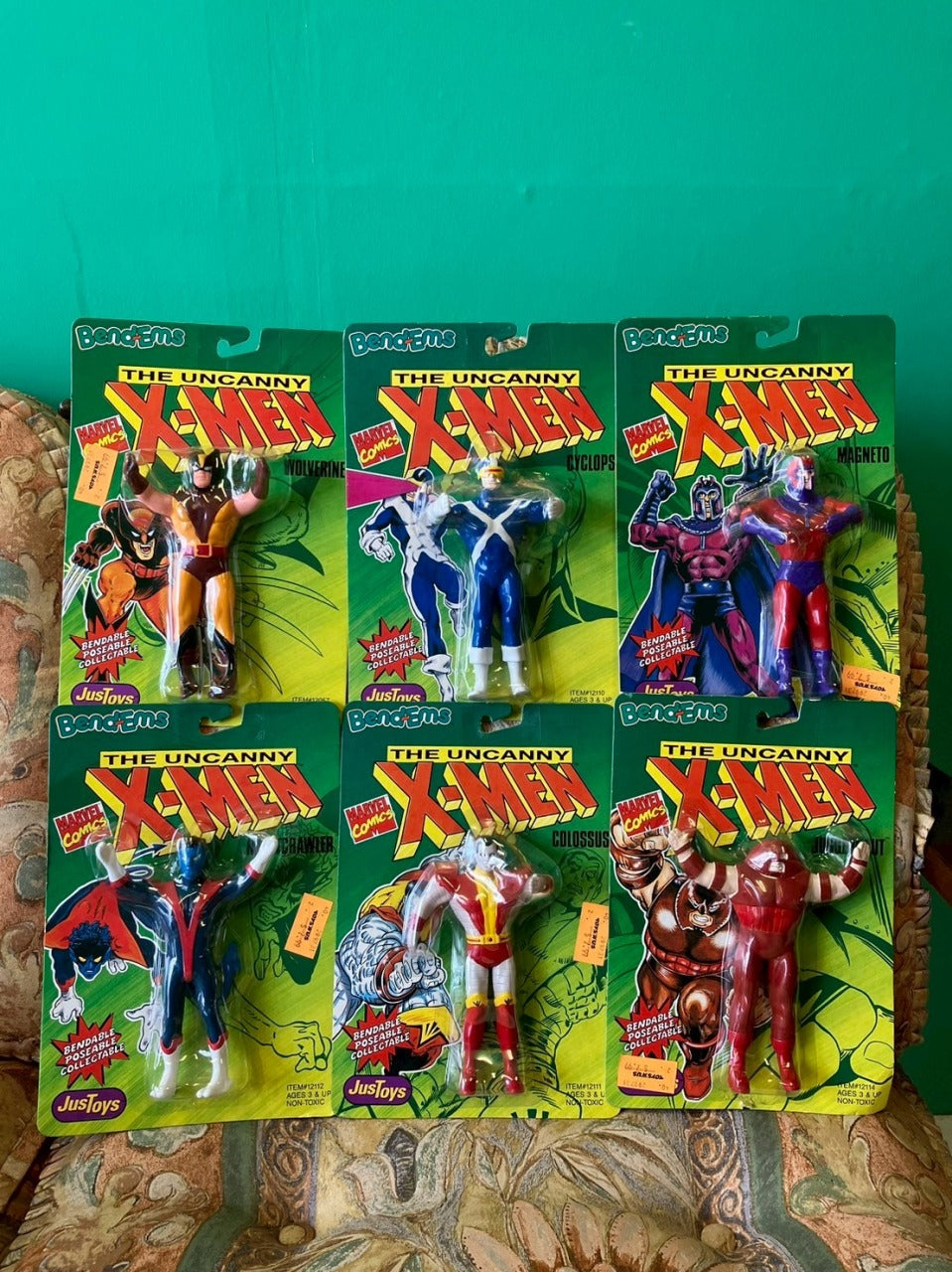 1991・Just Toys・Bend-Ems・The Uncanny X-Men / エックスメン・フィギュア 6体セット