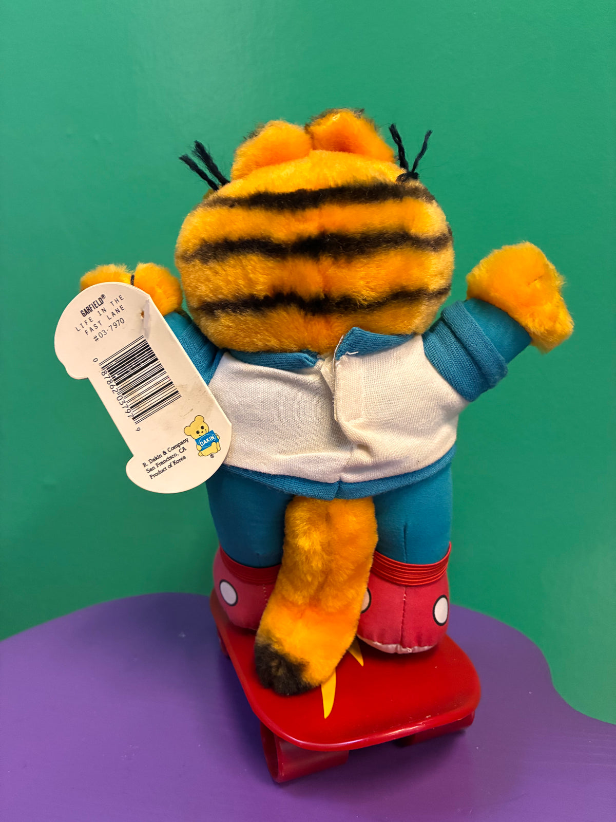 1980's・Dakin・Garfield・Skateboard・Plush /ビンテージ・ガーフィールド・スケボー・スケーター・ぬいぐるみ