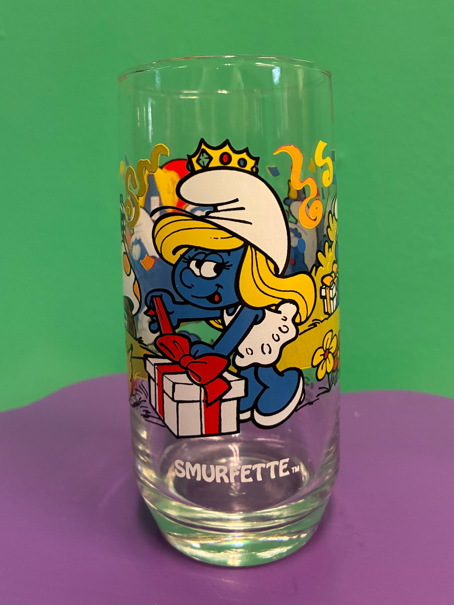 1983・Hardee's ・Smurf ・Smurfette・Glass / ハーディーズ・スマーフ・グラス