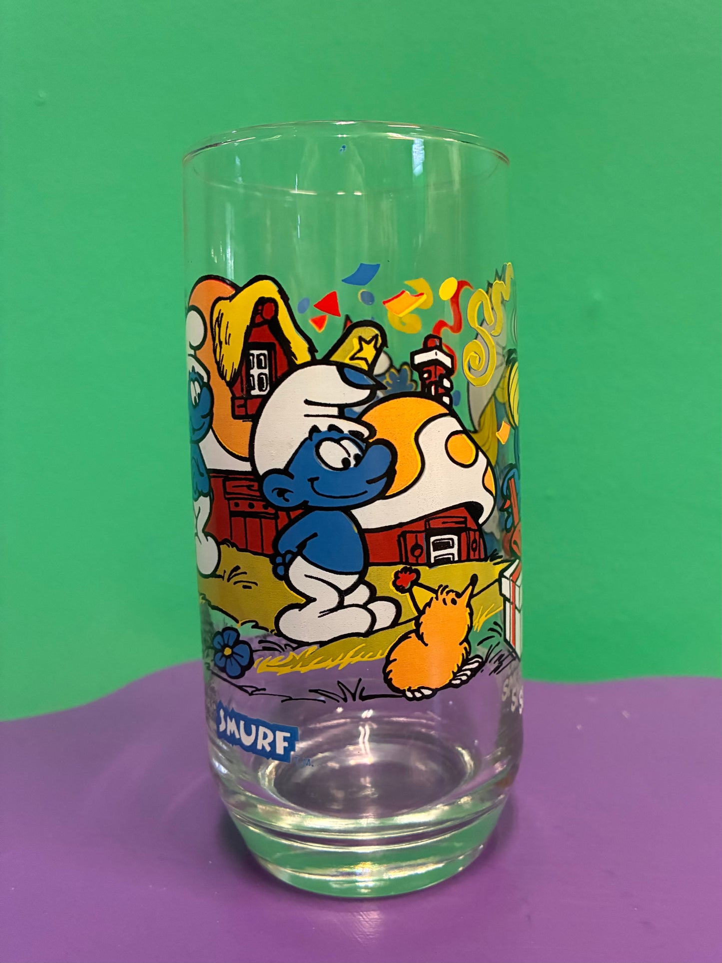 1983・Hardee's ・Smurf ・Smurfette・Glass / ハーディーズ・スマーフ・グラス