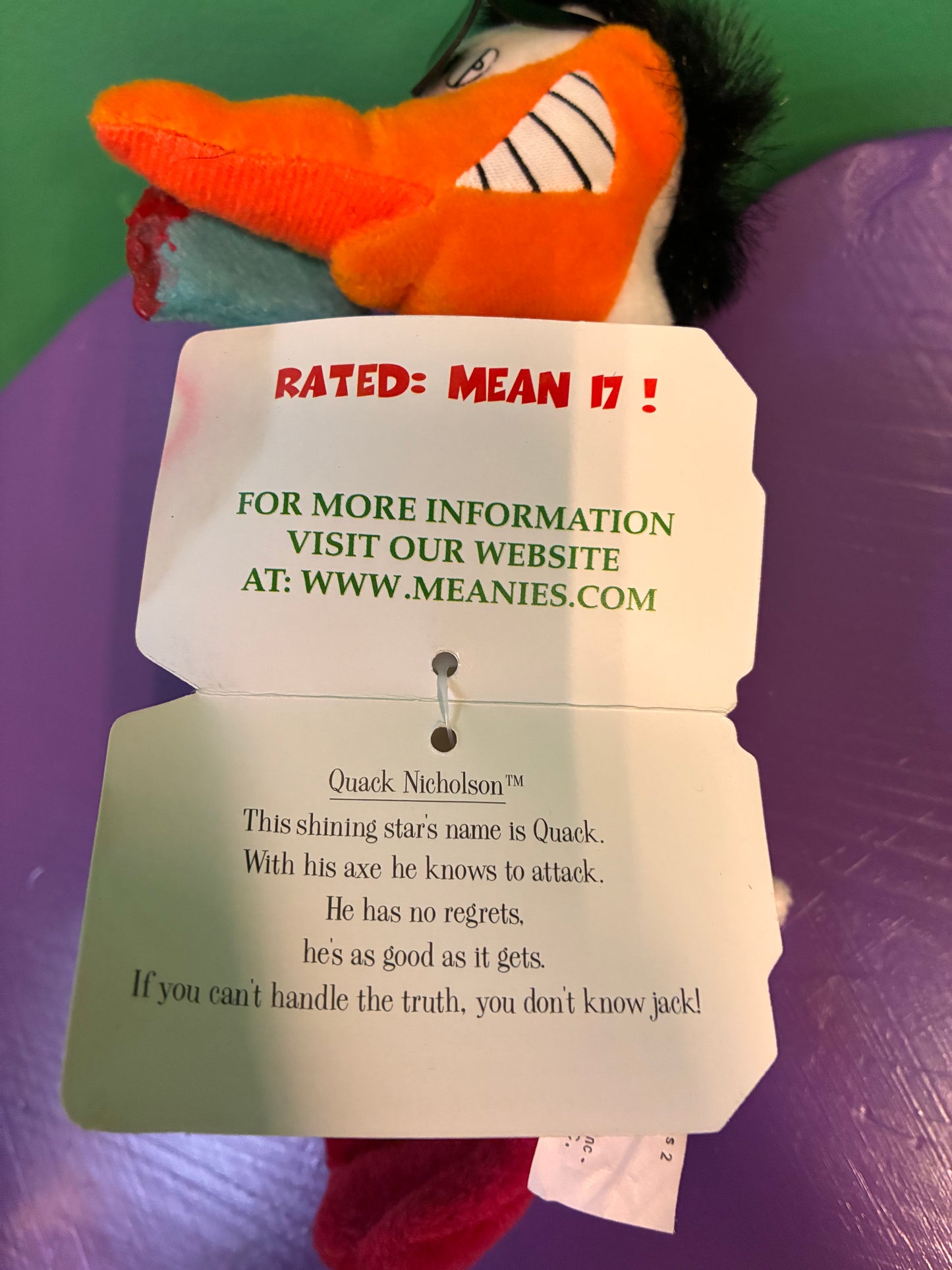 Meanies・Quack Nicholson・Plush / ミーニーズ・クワック・ニコルソン・ぬいぐるみ