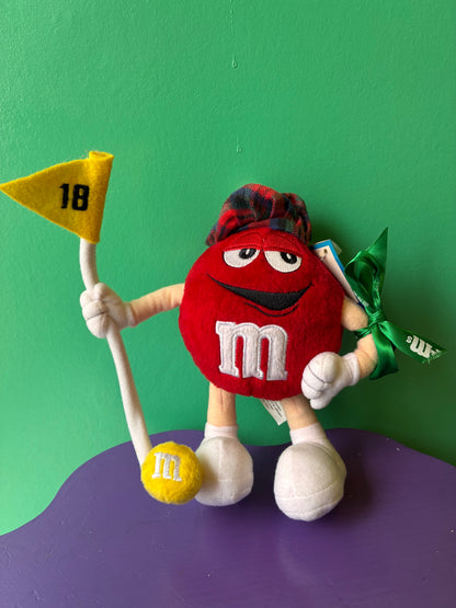2001・M&M’S・Red・Golfer・Plush / エムアンドエムズ・レッド・ゴルファー・ぬいぐるみ