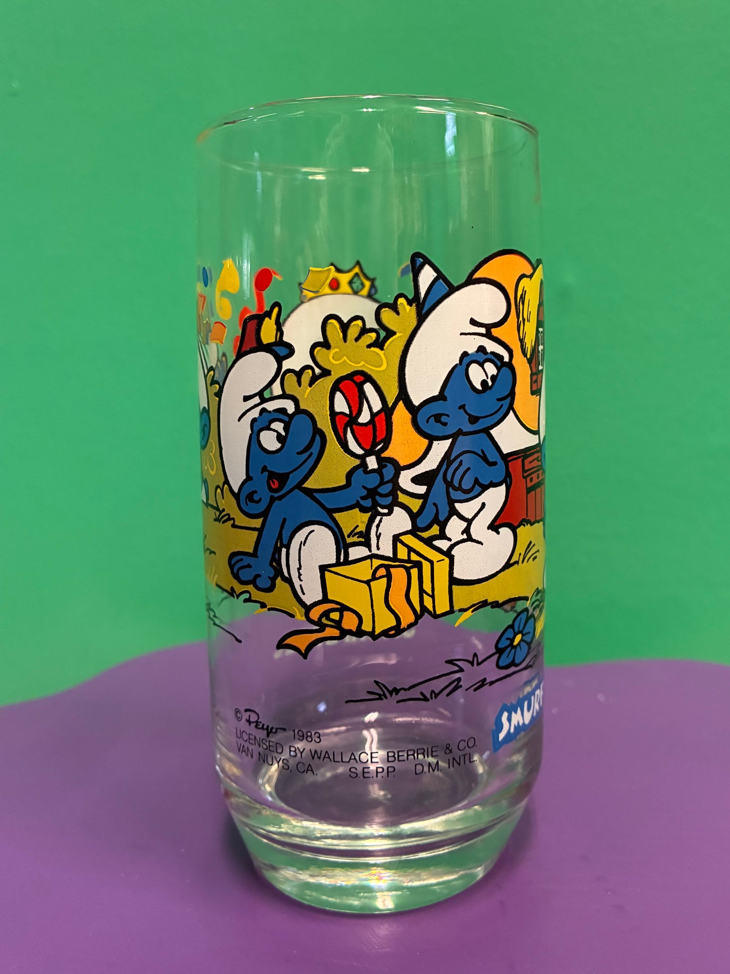 1983・Hardee's ・Smurf ・Smurfette・Glass / ハーディーズ・スマーフ・グラス