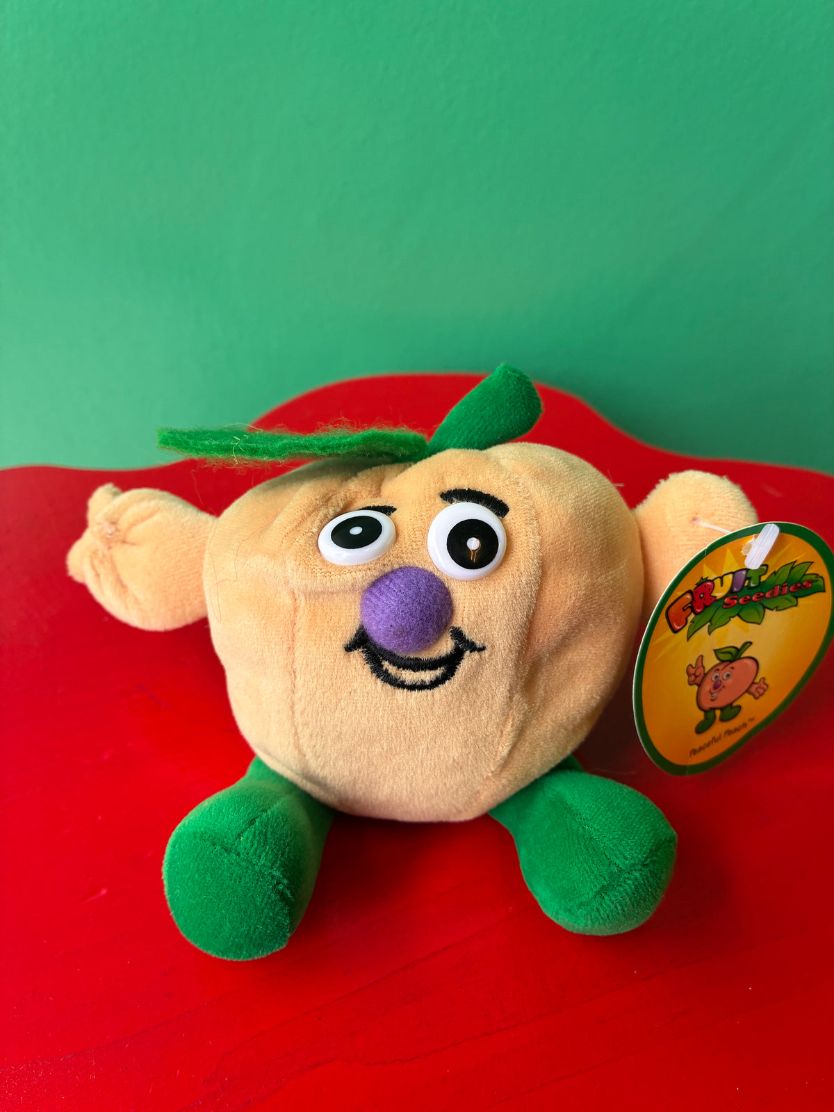 1990's・Fruit Seedies・Peaceful Peach・Beanbag Plush / フルーツシーディーズ・ピースフル ピーチ・桃・ぬいぐるみ