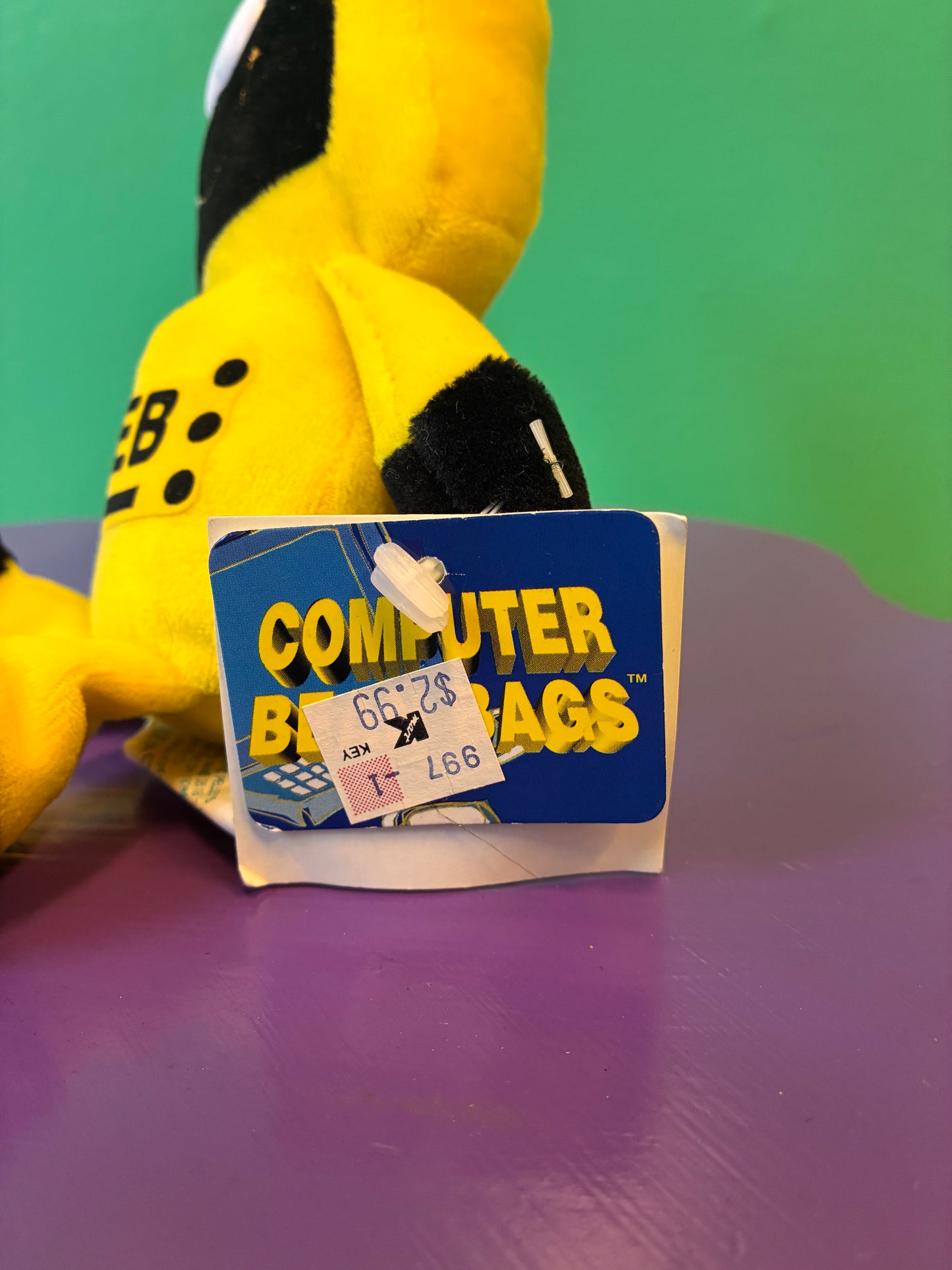 1990's・Dan Dee・Computer Bean Bags "WEB"・Yellow  /ビンテージ・ダンディー・コンピューター・ぬいぐるみ