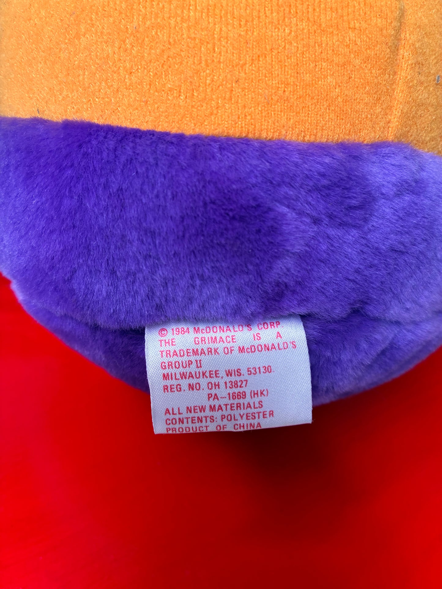 McDonald・Grimace・Plush / マクドナルド・グリマス・ぬいぐるみ