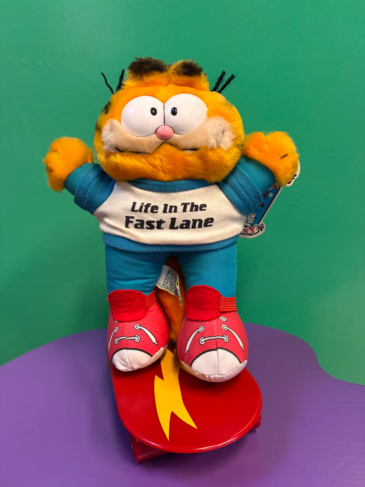 1980's・Dakin・Garfield・Skateboard・Plush /ビンテージ・ガーフィールド・スケボー・スケーター・ぬいぐるみ
