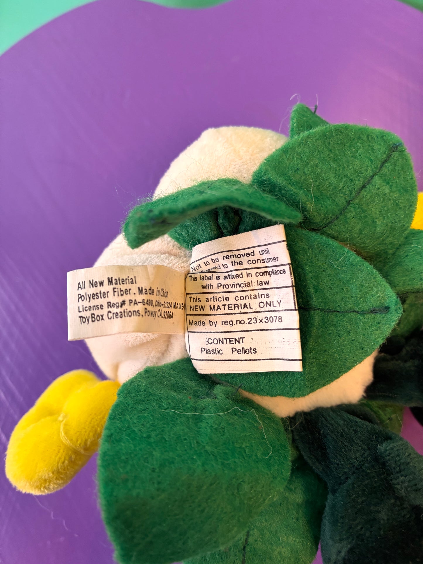 1990's・Veggie Friend Seedies・Collie Flower・Beanbag Plush / ベジフレンズ・カリフラワー・ぬいぐるみ