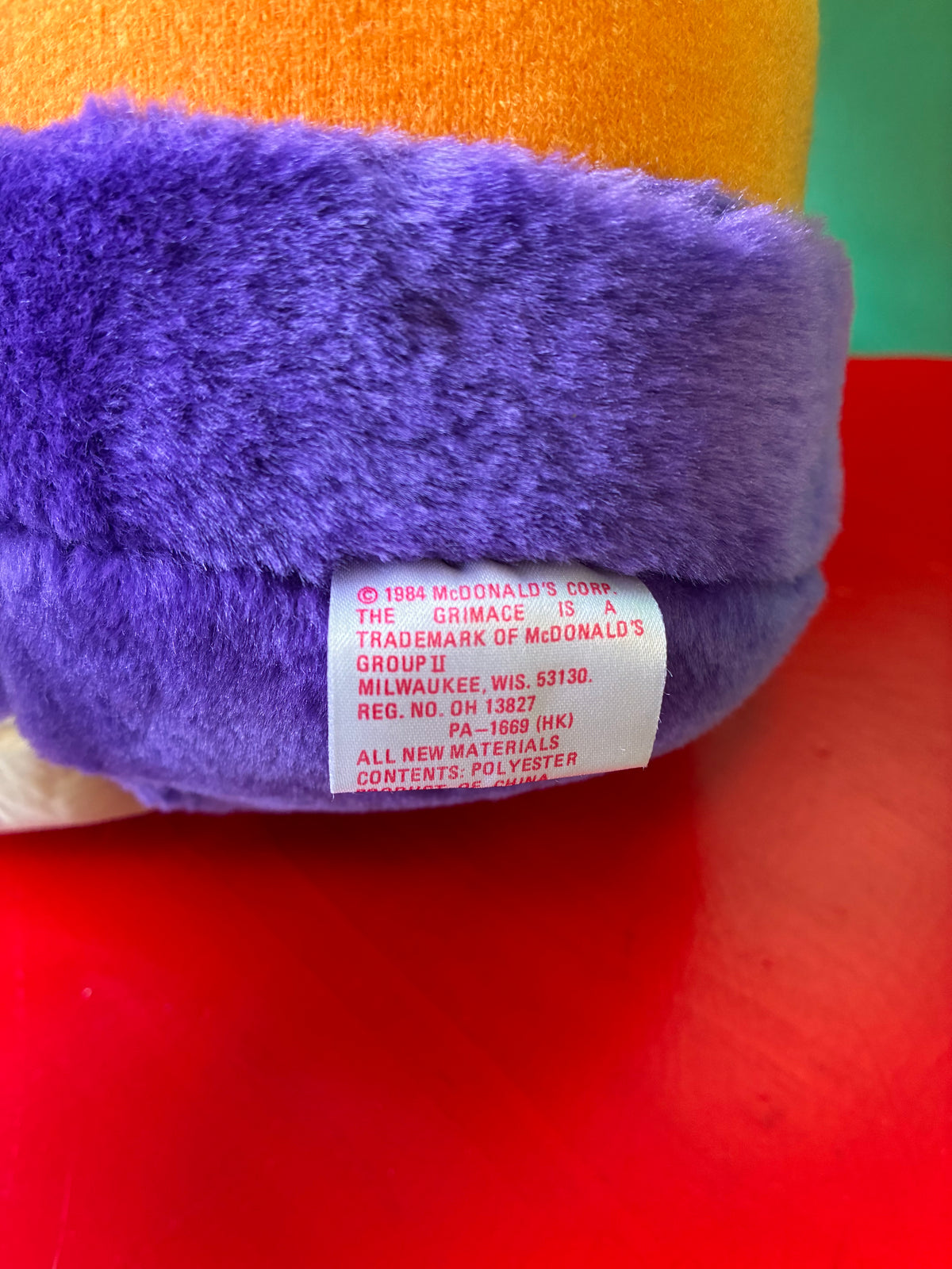 McDonald・Grimace・Plush / マクドナルド・グリマス・ぬいぐるみ