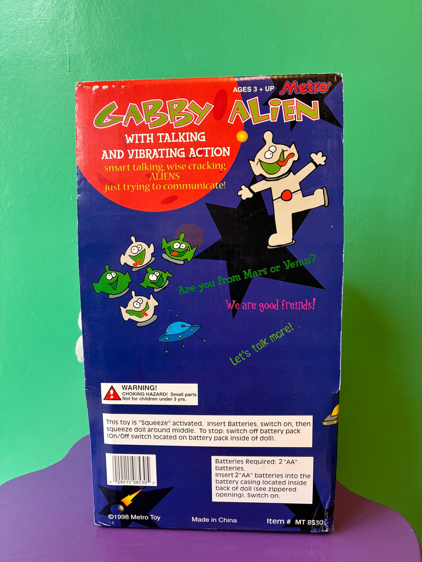 【箱付き】1998・Metro Toy・Gabby Alien・Plush / メトロトイ・ギャビーエイリアン・ぬいぐるみ