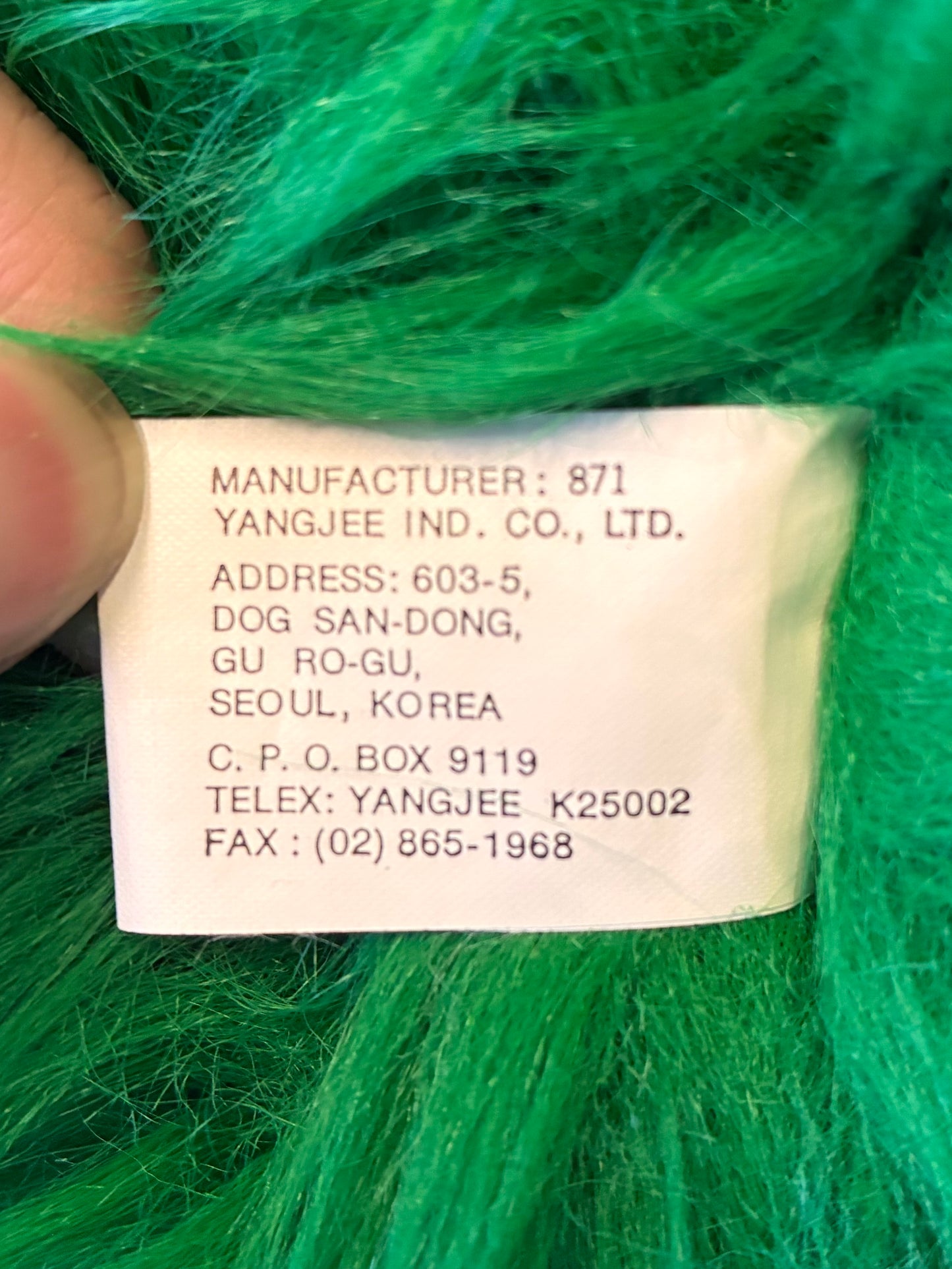 1987・Vintage・FURBLES MONSTER・Green・Mot / ファーブルズ・グリーン・モット・パペット・ぬいぐるみ