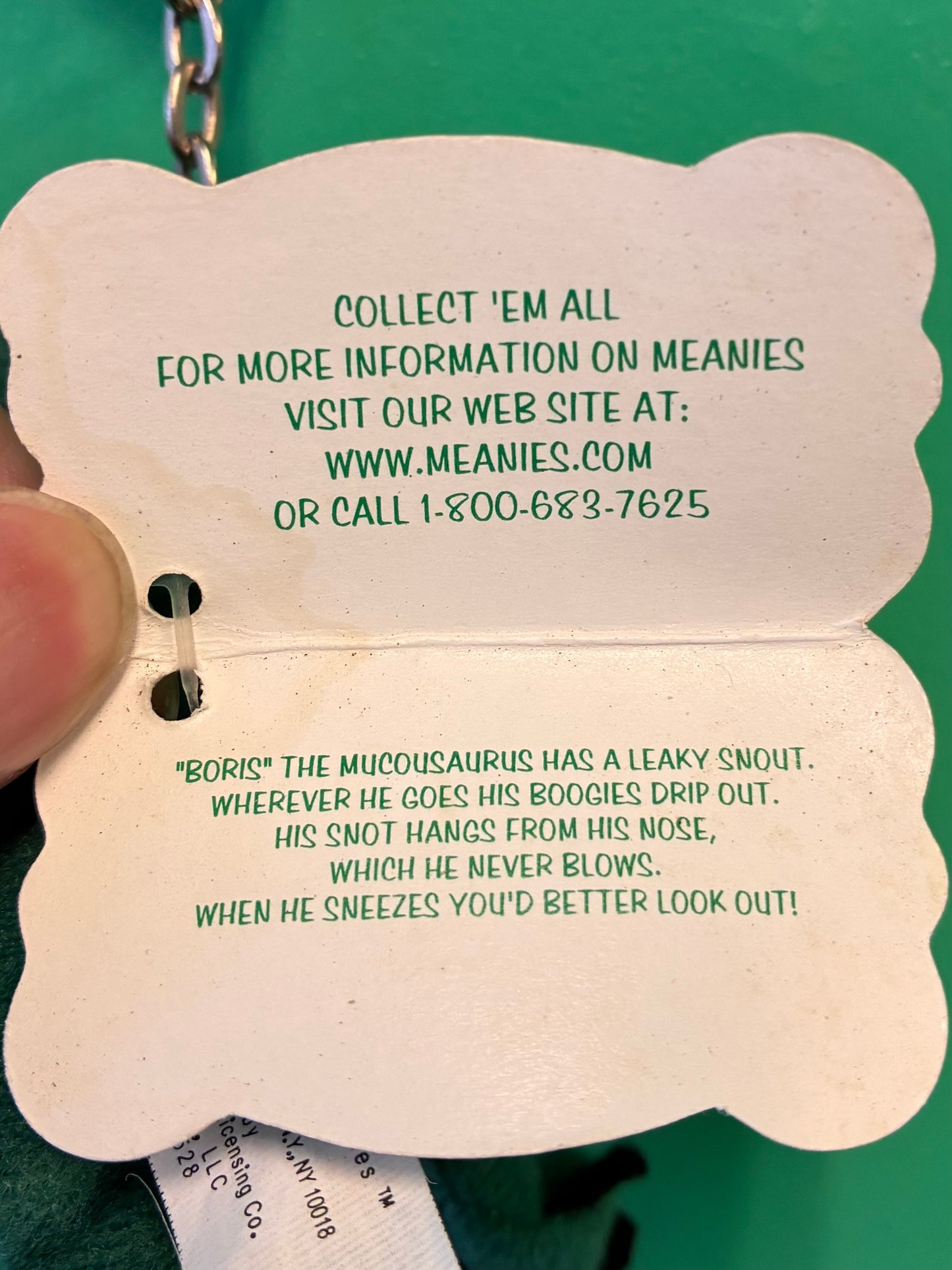Meanies・"BORIS" THE MUCOUSAURUS・Plush / ミーニーズ・鼻水恐竜・ぬいぐるみ