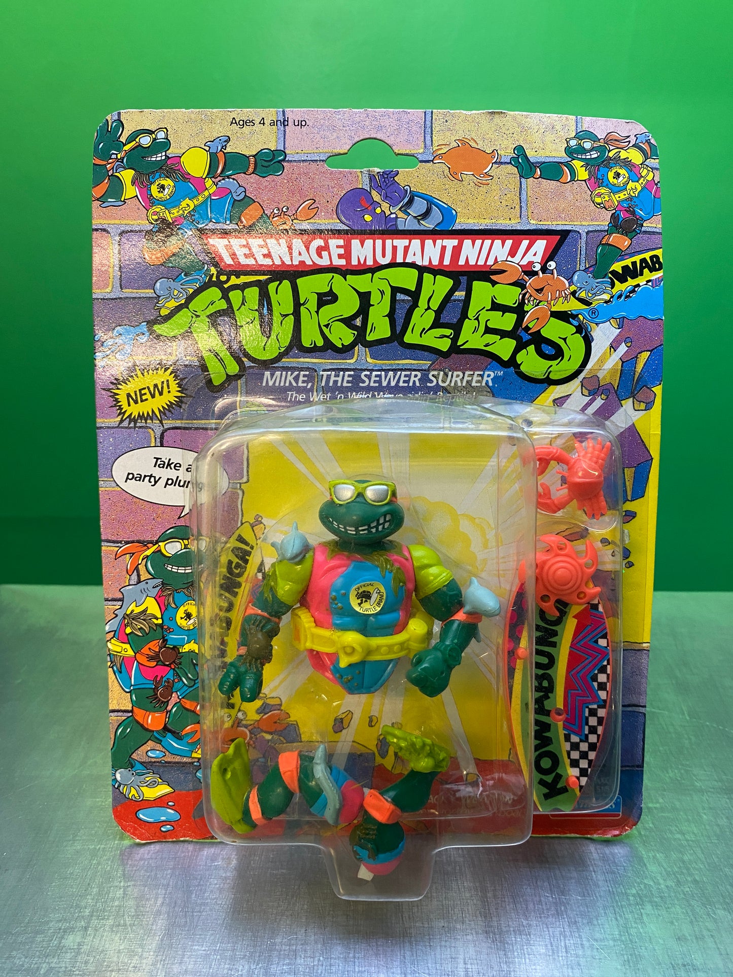 【未開封】Playmate・Teenage Mutant Ninja Turtles・ SEWER SURFER MIKE・ Action Figure / ニンジャタートルズ・下水サーファーマイク・フィギュア