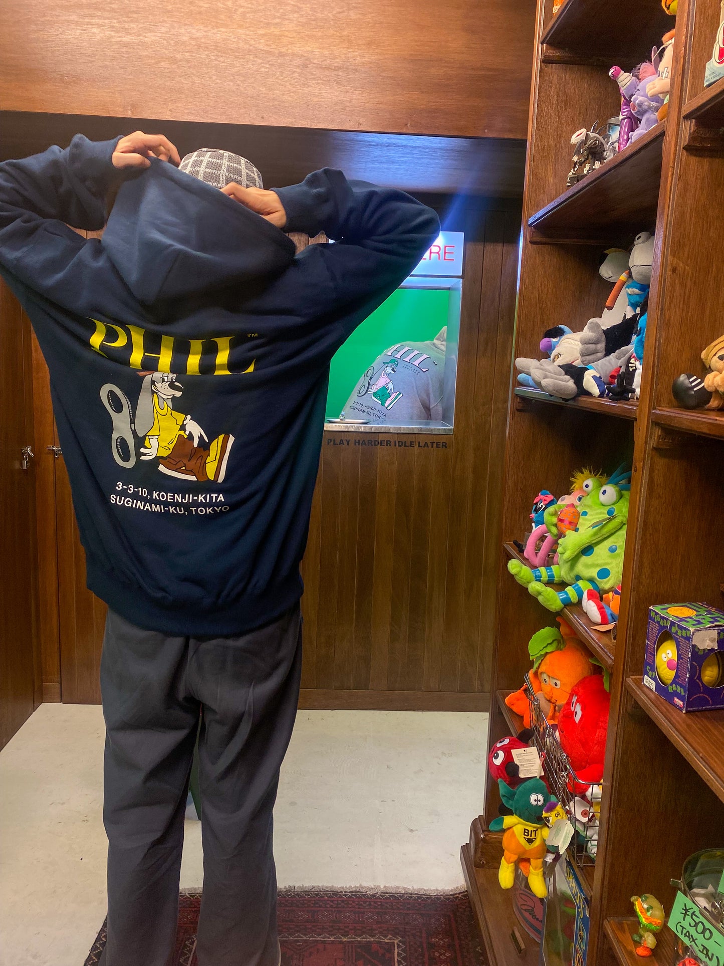 PHIL ZIP UP HOODIE・NAVY