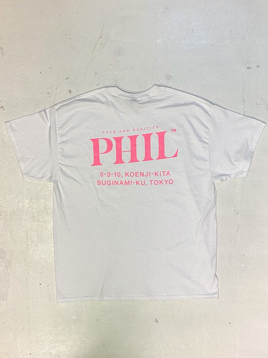 PHIL STORE S/S TEE (PINK LOGO)
