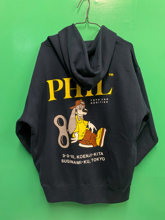 PHIL ZIP UP HOODIE・NAVY