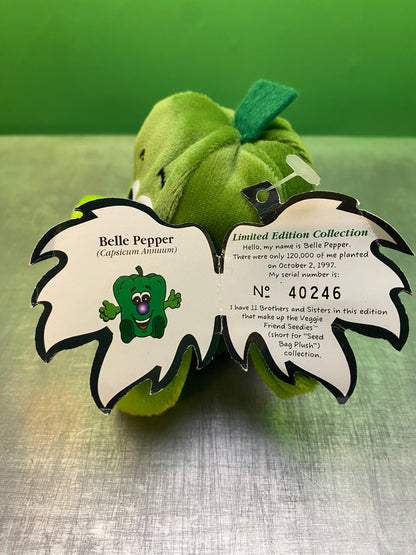 1990's・Veggie Friend Seedies・Belle Pepper・Beanbag Plush / ベジフレンズ・ピーマン・ぬいぐるみ
