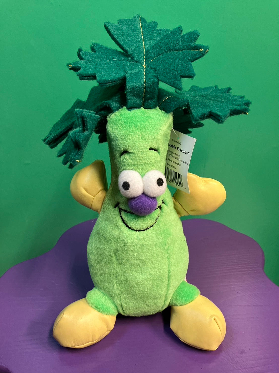 1990's・Veggie Friend Seedies・Crunchy Celery・Beanbag Plush / ベジフレンズ・セロリ・ぬいぐるみ