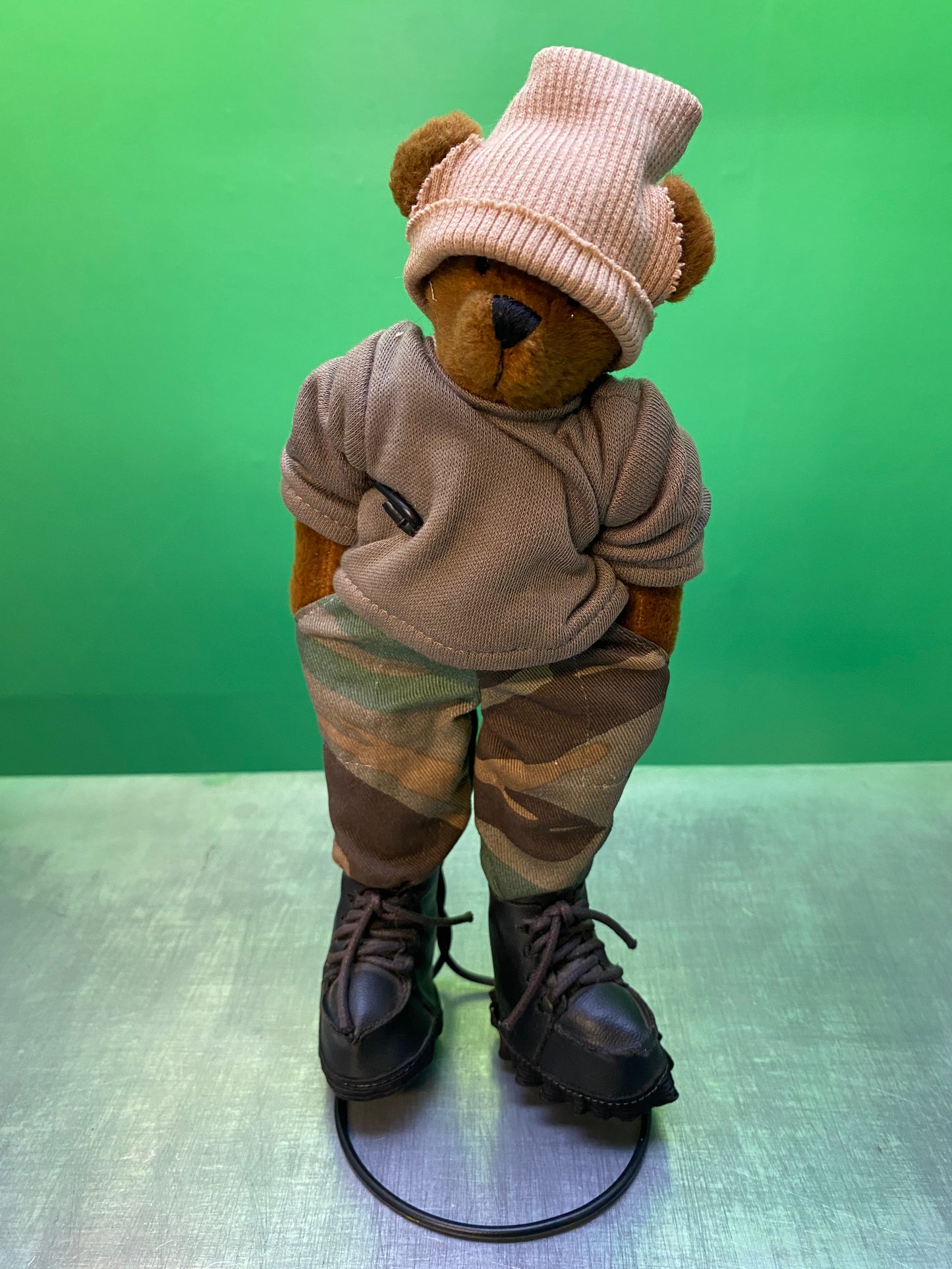 Team Zap・Plush / 内藤デザイン研究所・チームザップ・熊・テディベア・カモ柄・ぬいぐるみ