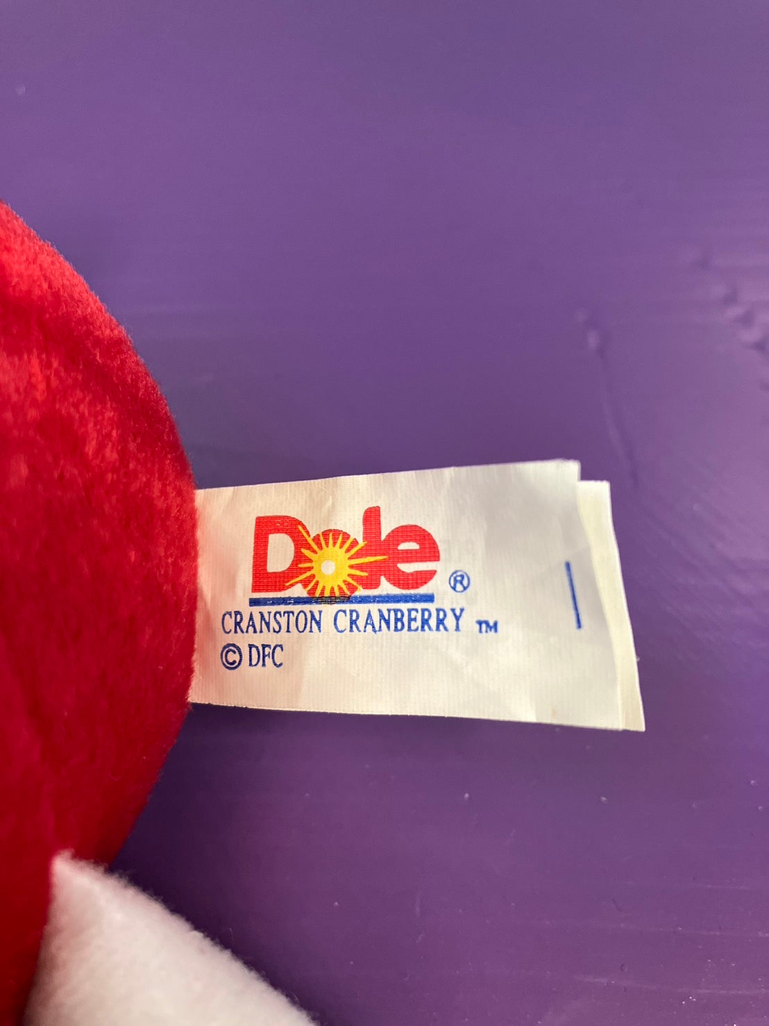 1999・Dole Fruit Bean Bag Plush / ドール・ぬいぐるみ・クランベリー