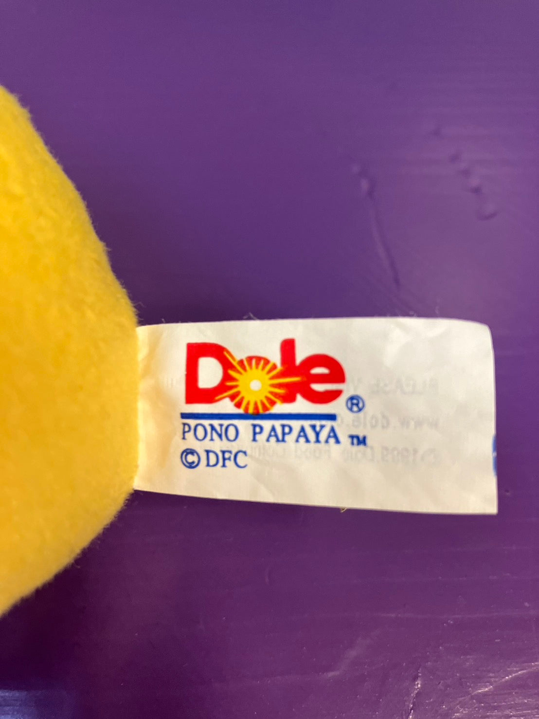 1999・Dole Fruit Bean Bag Plush / ドール・ぬいぐるみ・パパイヤ